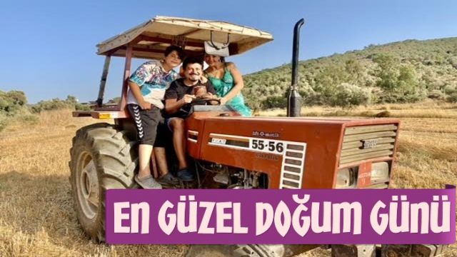 BODRUMLU ÇİFTÇİYE TARLADA DOĞUM GÜNÜ